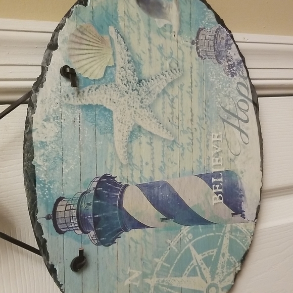 Nautical lighthouse slate sign - Picture 2 of 7